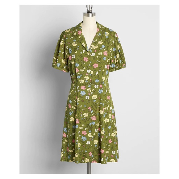 ModCloth Wildflower Power Shirt Dress NWT - Picture 12 of 12